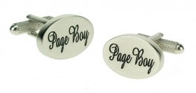 Cufflinks - Chrome Page Boy Wedding